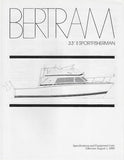 Bertram 33 Sportsman II Specification Brochure