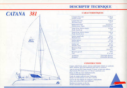 Catana 381 Specification Brochure