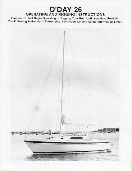 O'Day 26 Rigging Instructions Brochure