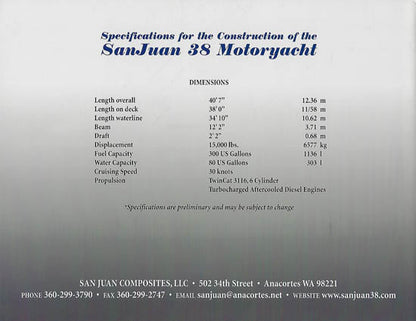 San Juan 38 Preliminary Brochure