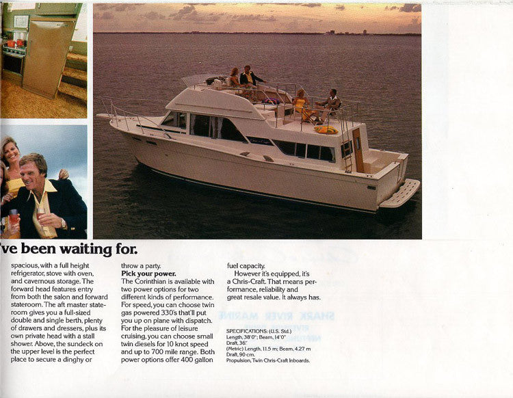 Chris Craft Corinthian 38 Brochure