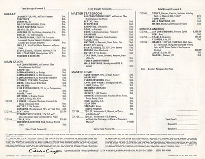 Chris Craft Corinthian 38 Specification Brochure