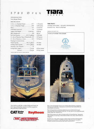 Tiara 3700 Open Brochure