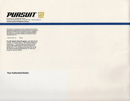 Pursuit 1988 Brochure