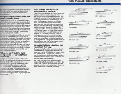 Pursuit 1988 Brochure