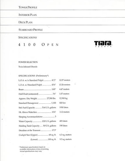 Tiara 4100 Launch Brochure Folder