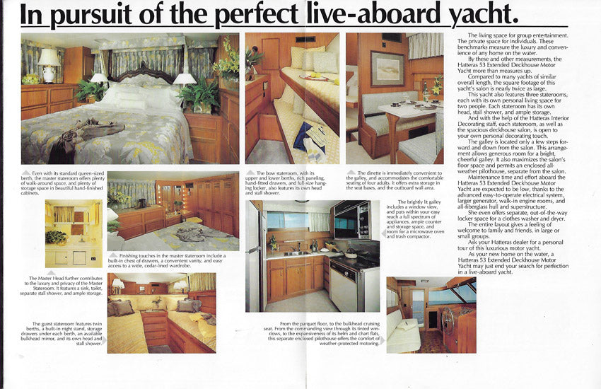 Hatteras 53 Motor Yacht Expanded Deckhouse Brochure
