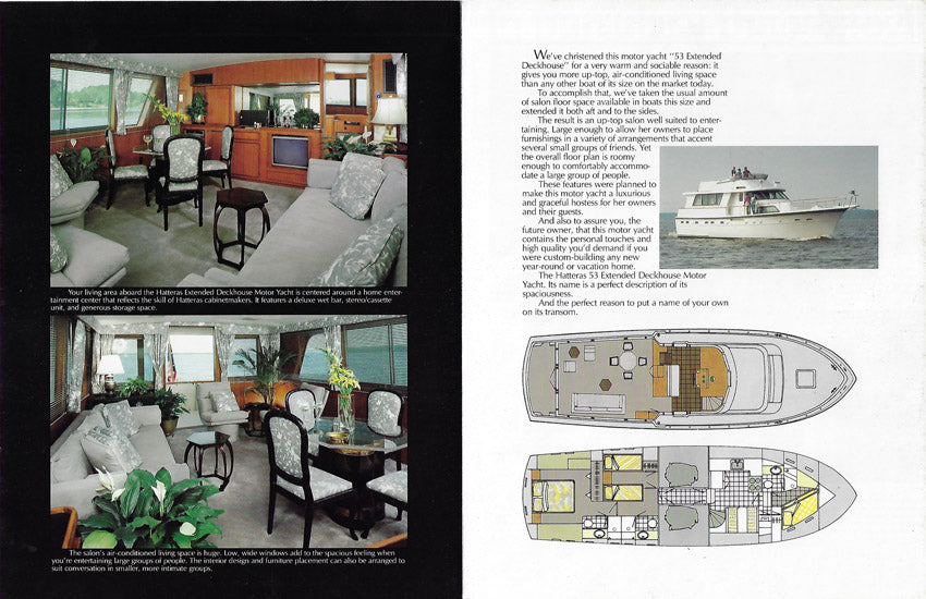 Hatteras 53 Motor Yacht Expanded Deckhouse Brochure – SailInfo I ...