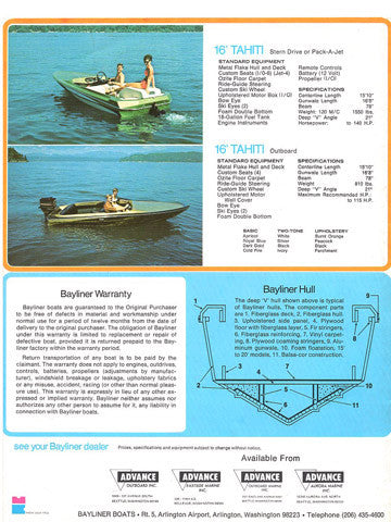 Bayliner 1971 Brochure