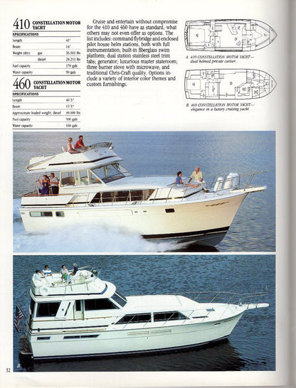 Chris Craft 1987 Cruisers Brochure