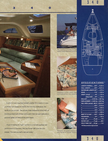 Hunter 340 Brochure