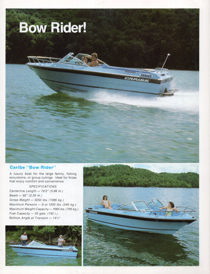 Caribe 1980s Brochure