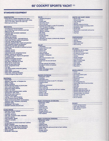Viking 60 Cockpit Sports Yacht Specification Brochure