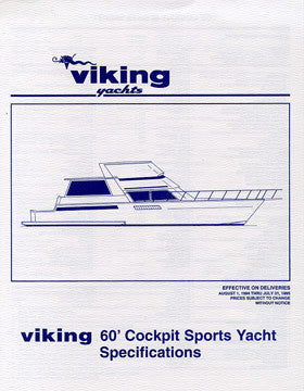Viking 60 Cockpit Sports Yacht Specification Brochure