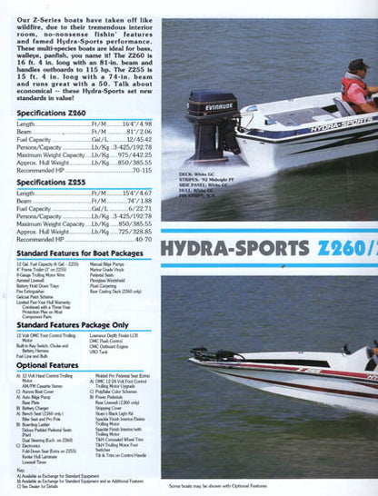 Hydra Sports 1994 Freshwater Brochure