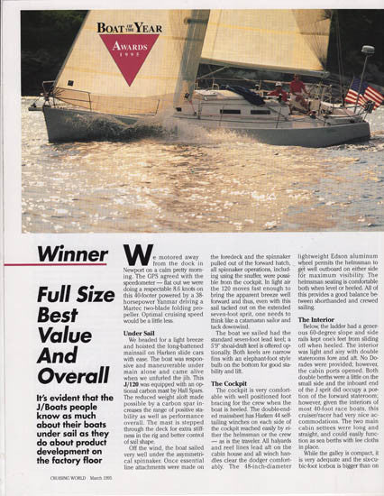 J/120 [40'] Cruising World Magazine Reprint Brochure