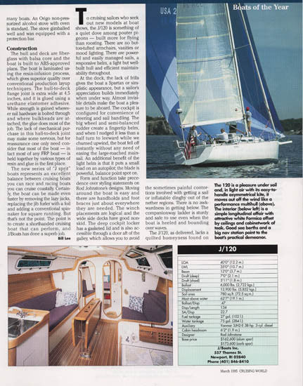 J/120 [40'] Cruising World Magazine Reprint Brochure