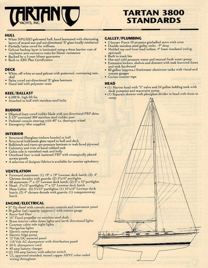 Tartan 3800 Brochure