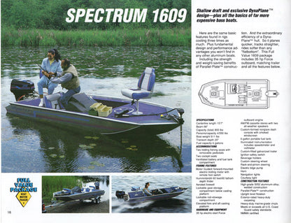 Blue Fin 1989 Spectrum Brochure