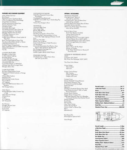 Sea Ray 1993 Sport Cruisers Brochure