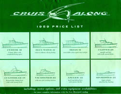 Cruis Along 1959 Price List