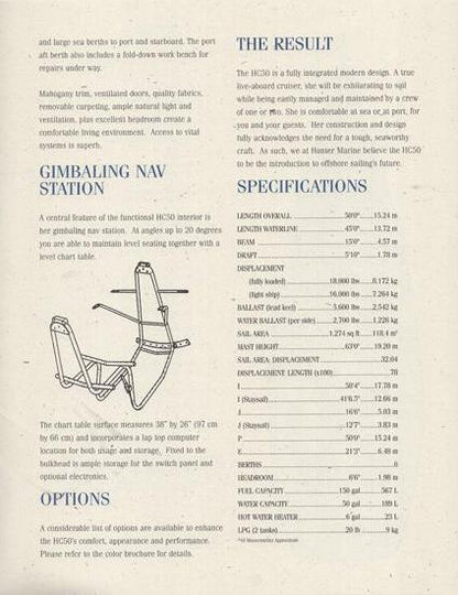 Hunter HC50 Brochure