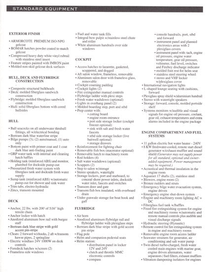Bertram 390 Convertible Specification Brochure