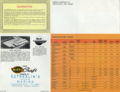 MirroCraft 1971 & 1972 Brochure