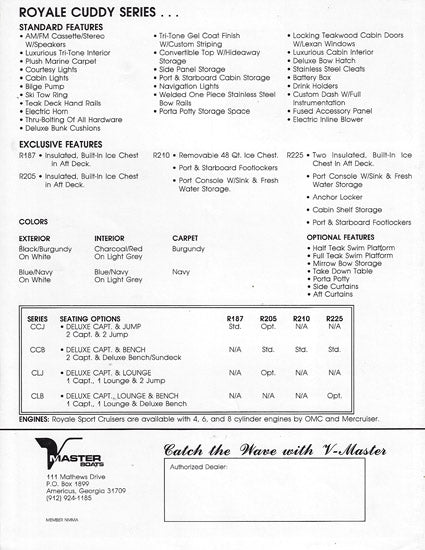 Caravelle 1980s V-Master Brochure