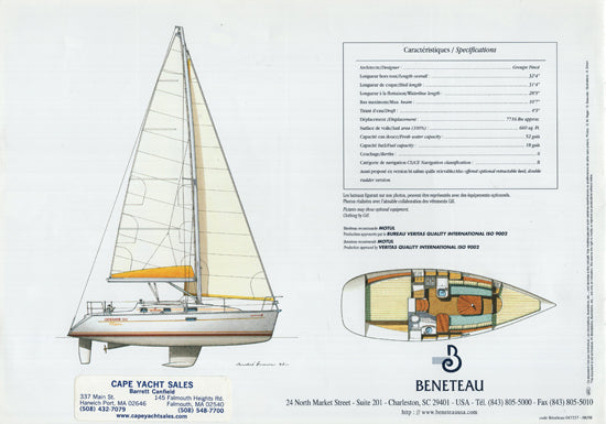 Beneteau Oceanis 311 Brochure – SailInfo I boatbrochure.com