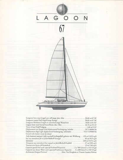 Lagoon 67 Specification Brochure