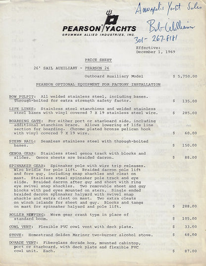 Pearson 26 Brochure
