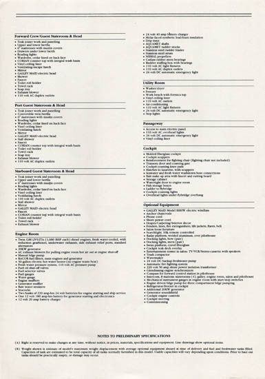 Cheoy Lee 70 Convertible Specification Brochure