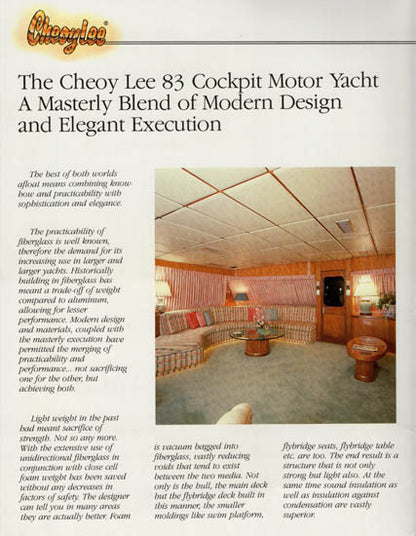 Cheoy Lee 83 Cockpit Motor Yacht Rochure