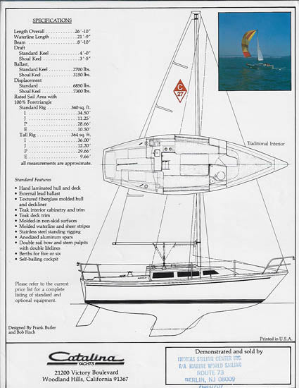 Catalina 27 Brochure