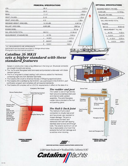 Catalina 36 Mark II Brochure