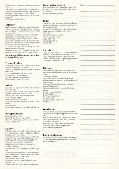 Najad 370 Specification Brochure