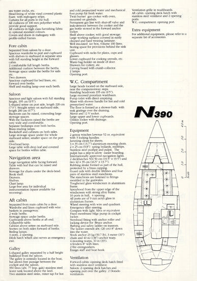 Najad 390 Specification Brochure