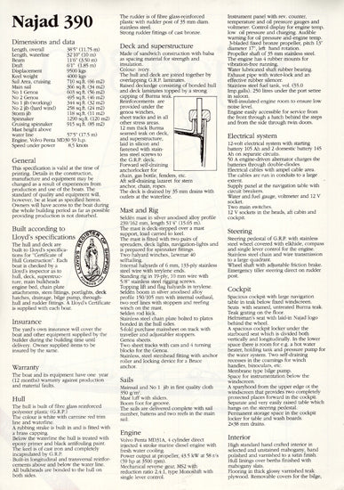 Najad 390 Specification Brochure