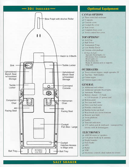 Salt Shaker 301 Inboard Brochure