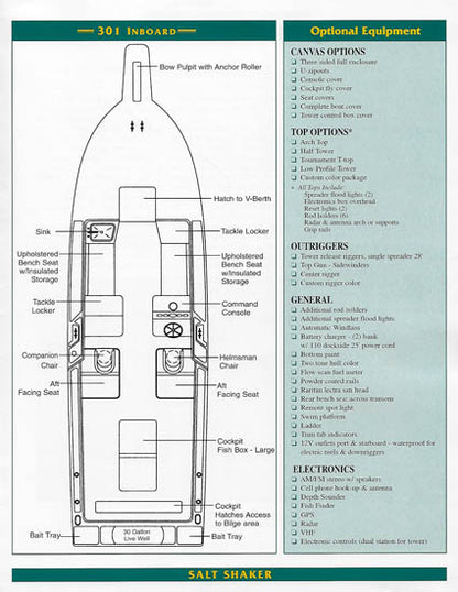 Salt Shaker 301 Inboard Brochure