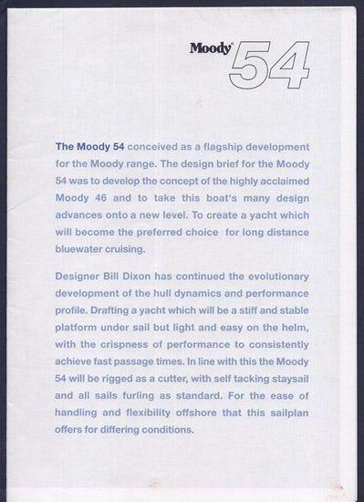 Moody 54 Preliminary Brochure