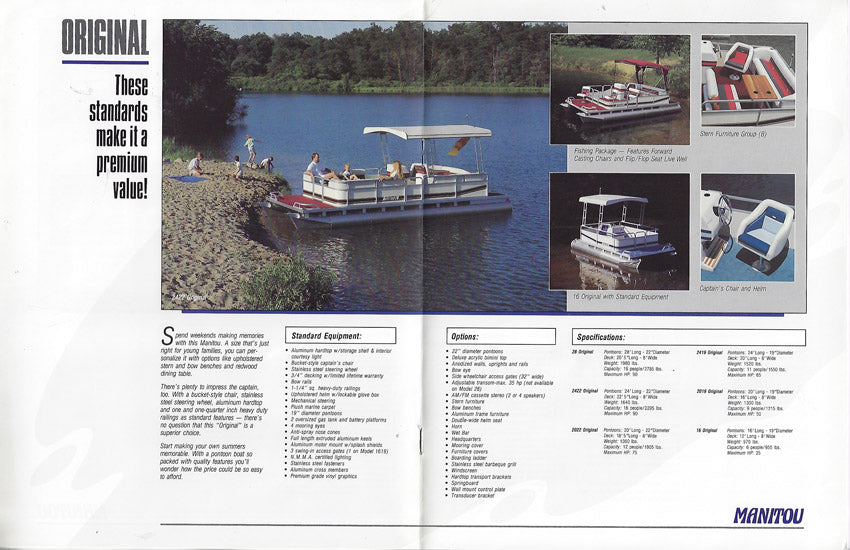 Manitou 1990 Pontoon Brochure