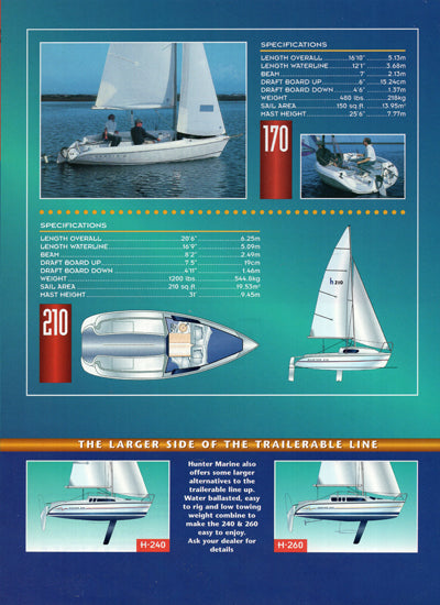 Hunter 1998 Trailerables Brochure