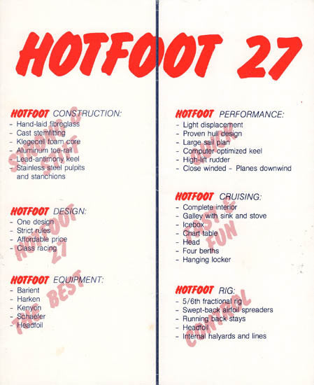 Hotfoot 27 Brochure
