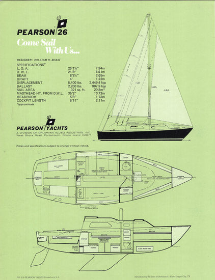 Pearson 26 Brochure