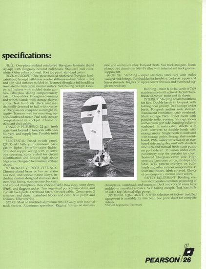 Pearson 26 Brochure
