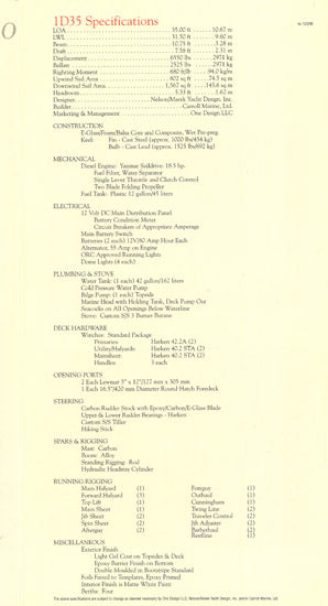 One Design 35 Brochure