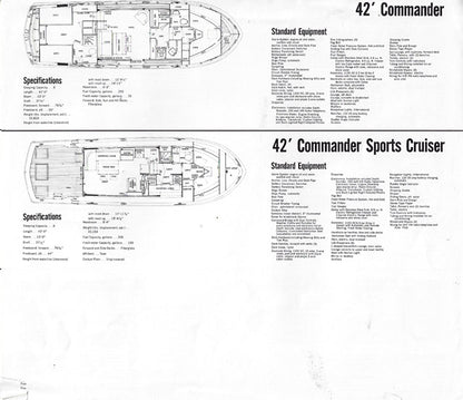 Chris Craft 1970 Commander Specification Brochure