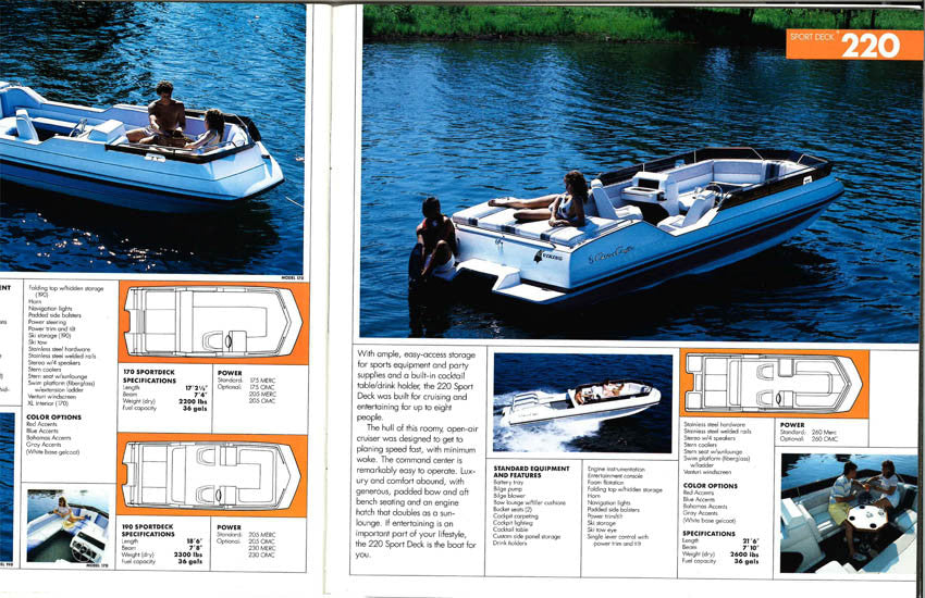 Chris Craft 1988 Sport & High Performance Brochure